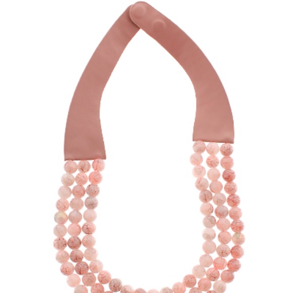 3 Row Glass Beads Necklace - Picture 3 of 4